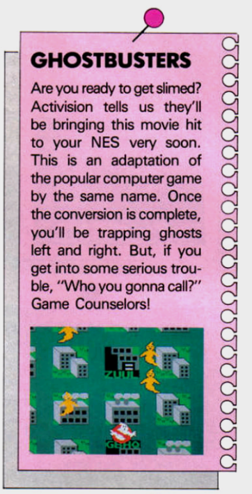 Ghostbusters - Nintendo Power