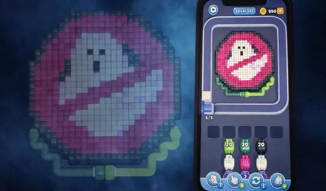 Pixel Flow Ghostbusters Level