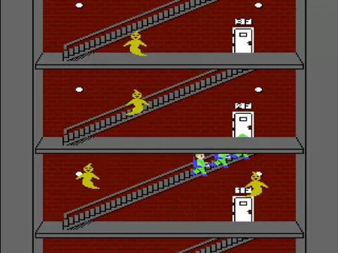 Zuul stairway gameplay in Ghostbusters on NES