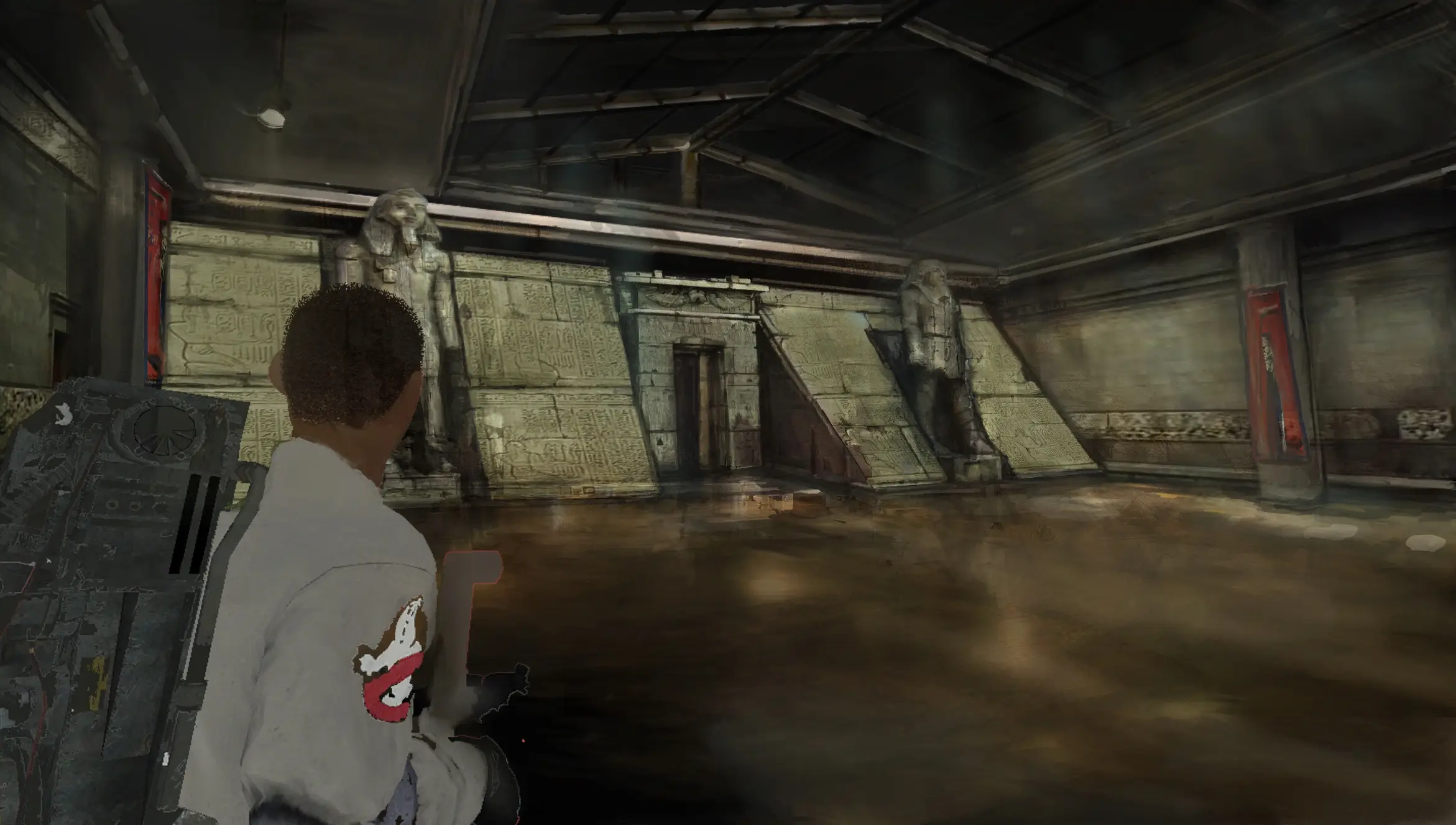 Concept art of the museum halls from Ghostbusters: The Video Game