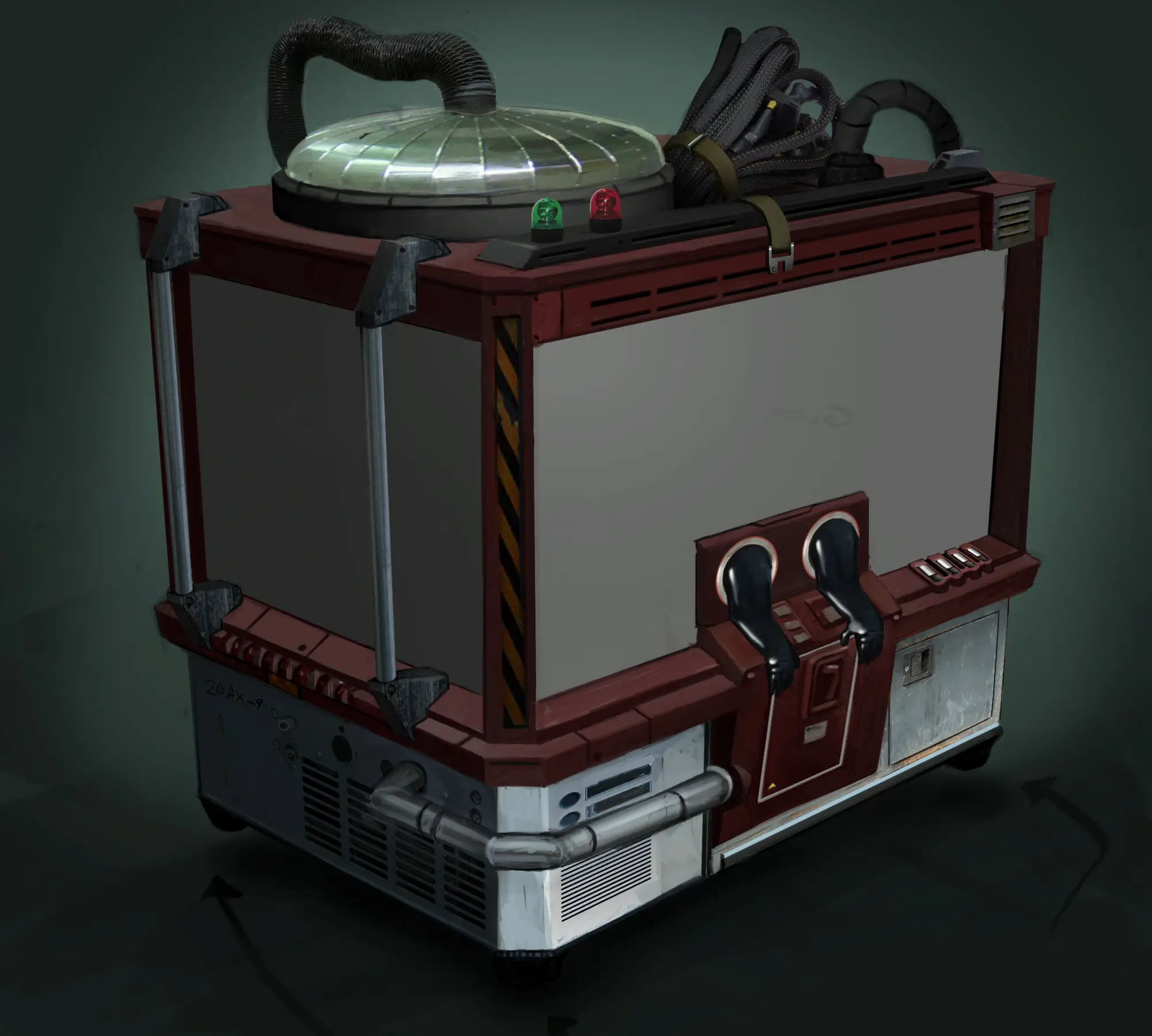 Concept art of the Slimer containment tank from Ghostbusters: The Video Game