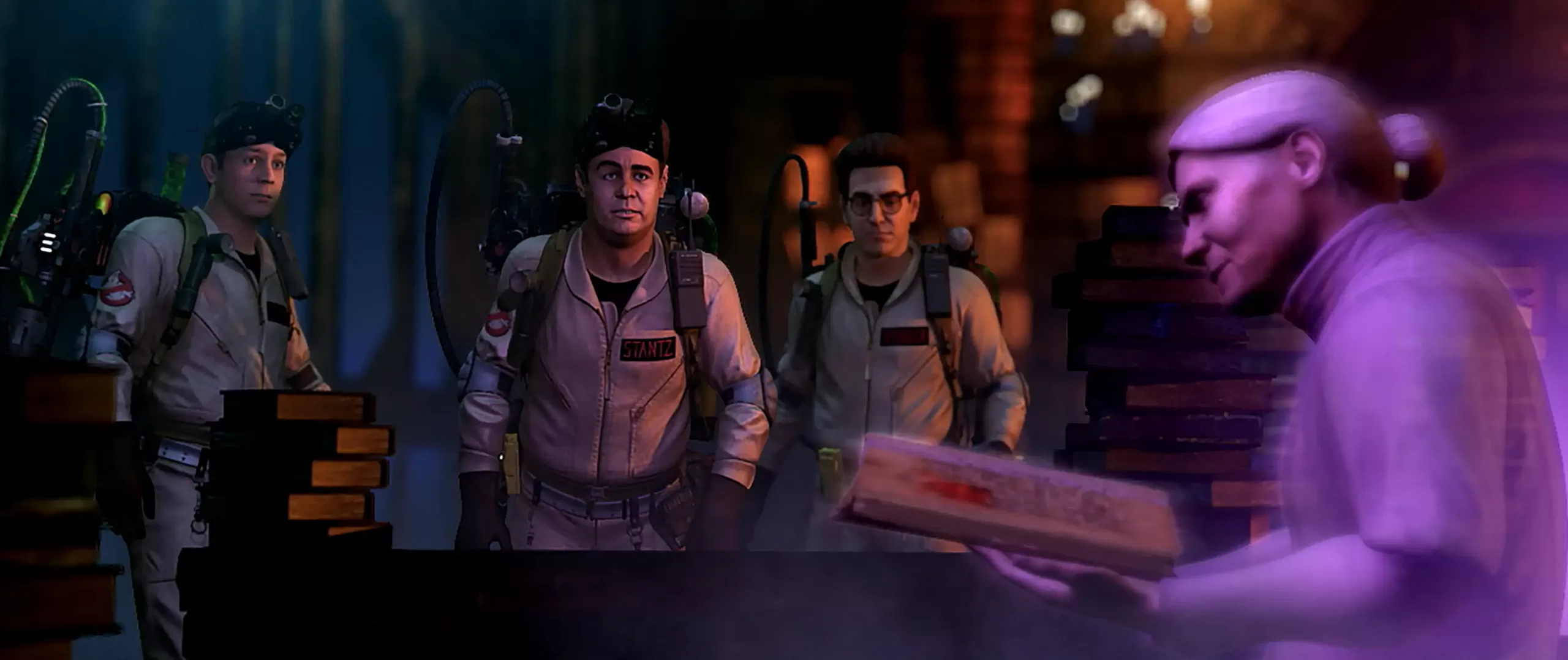 Official Ghostbusters gameplay image from the library sequence